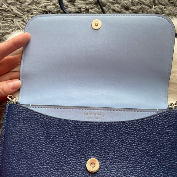 Kate Spade Ava Pebbled Leather Flap Chain Wallet - Picture 9 of 13